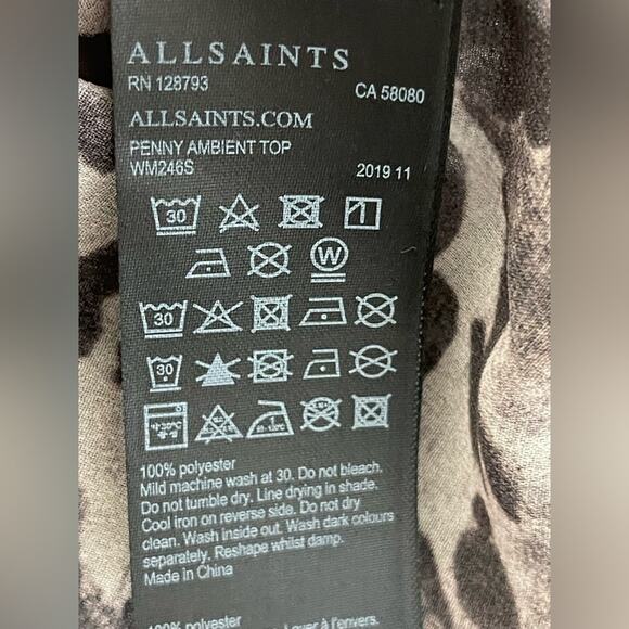 New  ~ ALL SAINTS ~ Penny Ambient Crossover Top Small BEAUTIFUL~ - Picture 6 of 9